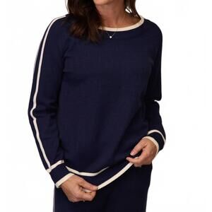 NEW JOH salina sweater top in navy